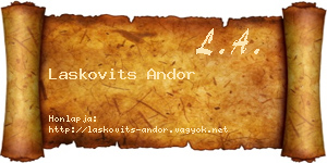 Laskovits Andor névjegykártya